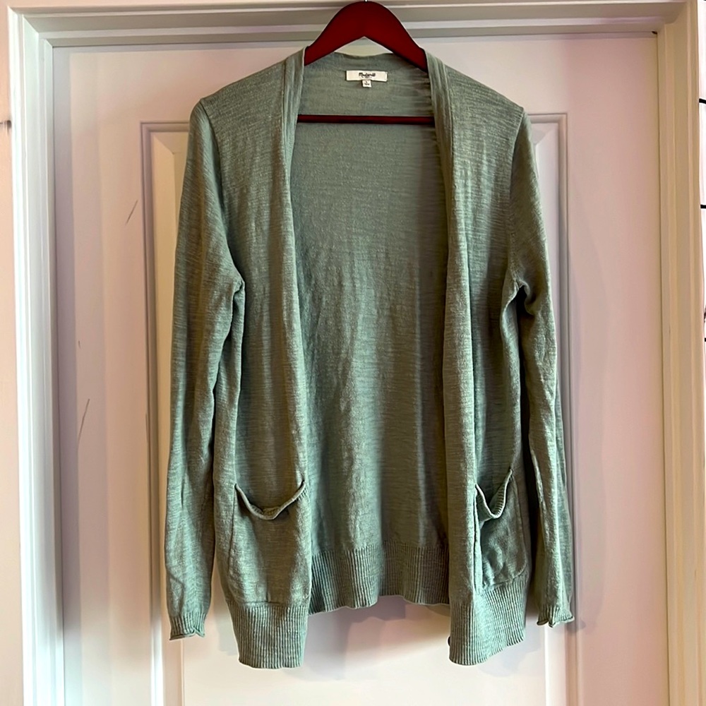 Madewell Mint Green Cardigan, Size L